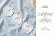 Ceramic Ornament Mockup Set of 3, a Household Mockup by EmpaviMockups (Thumbnail 4 of 5)
