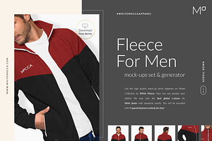 Men Fleece Mock-ups Set FREE DEMO