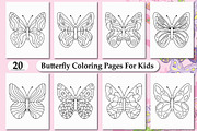 Butterfly Coloring Pages For Kids, an Education Illustration by Design House (Thumbnail 1 of 2)
