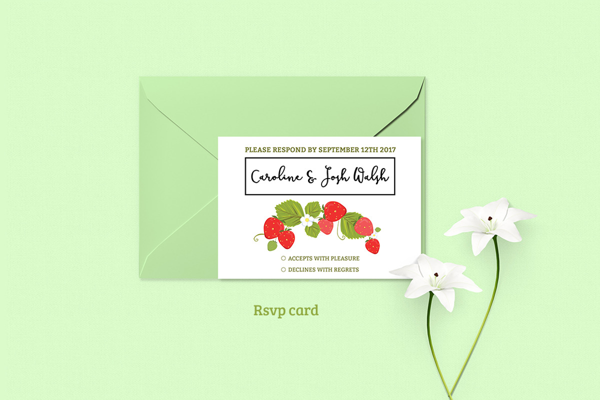 Summer Wedding Invitation Set, an Invitation Template by land art (Photo 4 of 9)