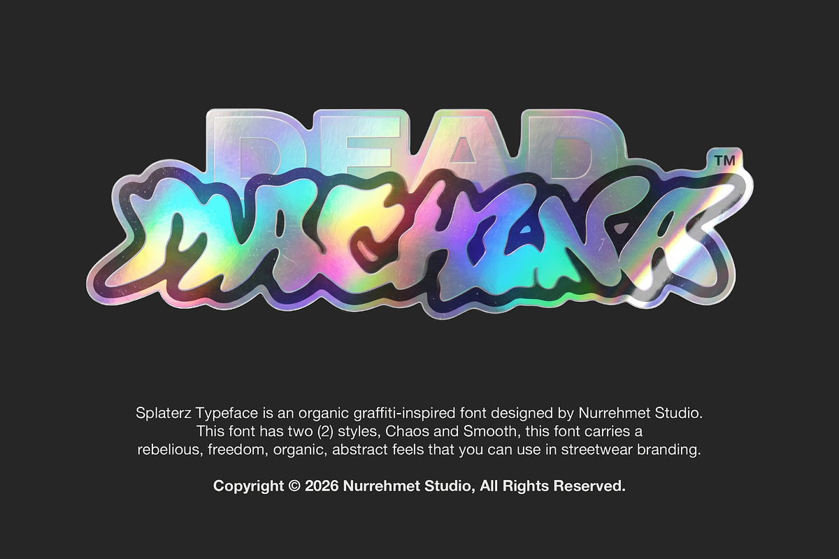 Splaterz NS - Organic Graffiti Font, a Handwritten Font by Nurrehmet Studio (Photo 8 of 8)