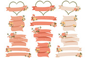 Peach Floral Heart Wreath Clipart, an Illustration by Amanda Ilkov (Thumbnail 4 of 5)