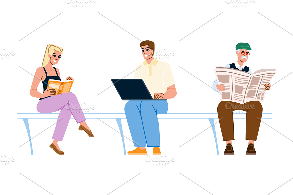 Diverse people engaging with, an Education Illustration by pikepicture