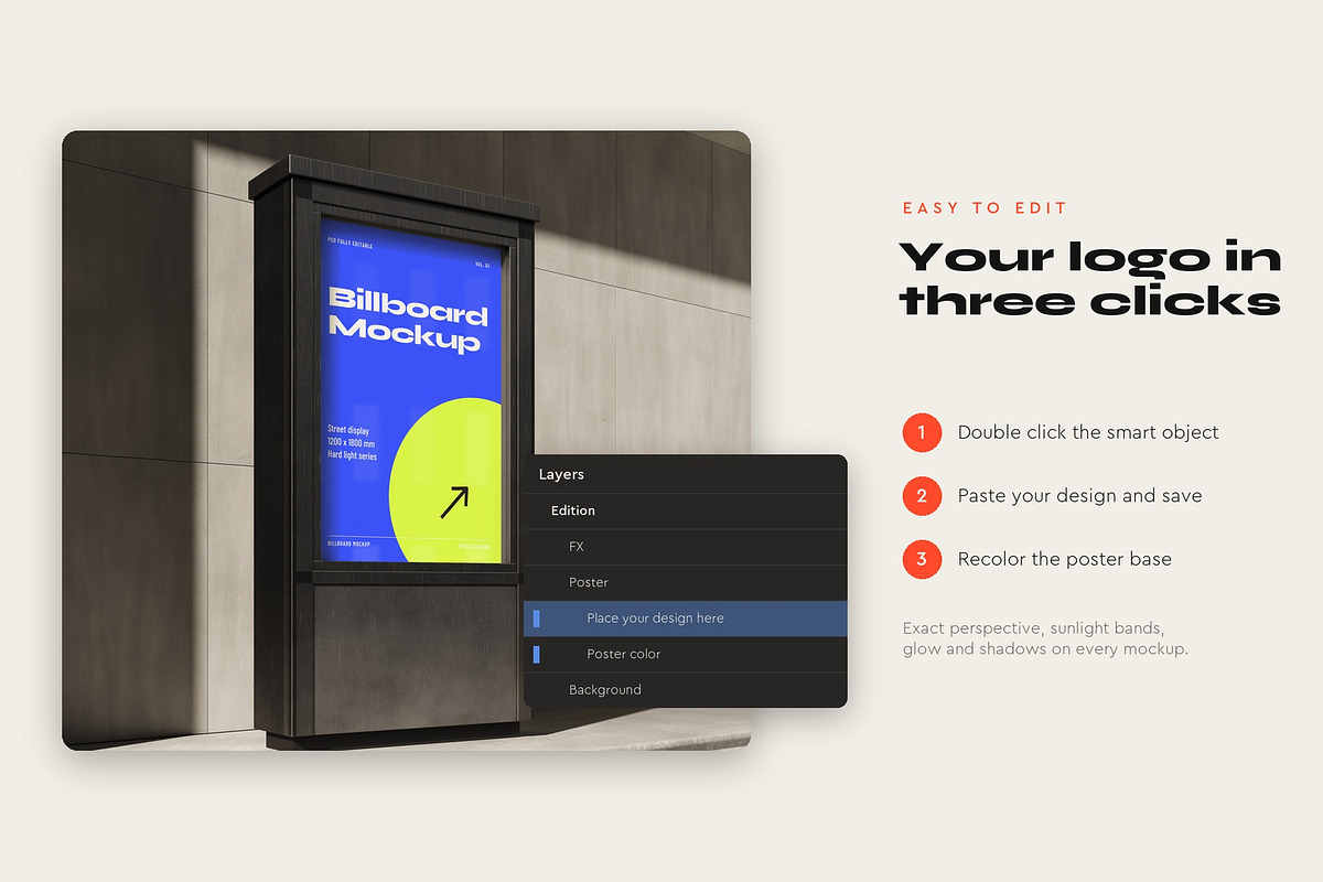 Billboard Hard Light Mockup Pack, an Advertising Mockup by Motion-Box (Photo 4 of 4)