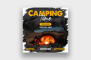 Camping Facebook Instagram Post