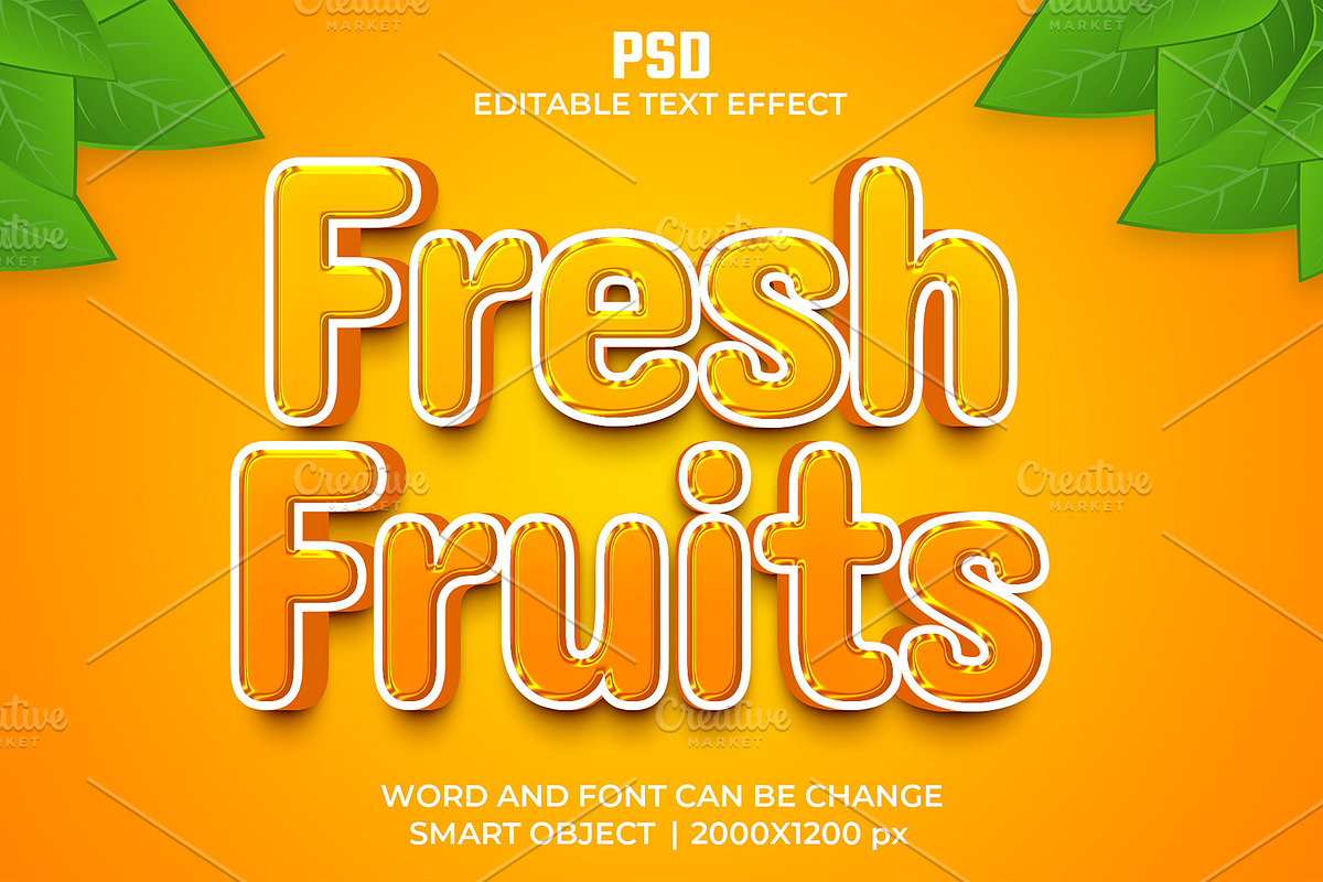 Fresh juice 3d Psd Text Effect, a Layer Style Add-On by bdrobin