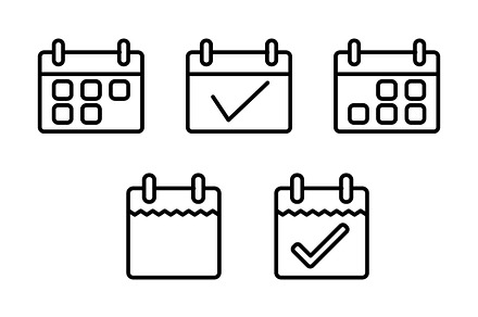 Calendar icon, an Outline Icon by Sumberpangan