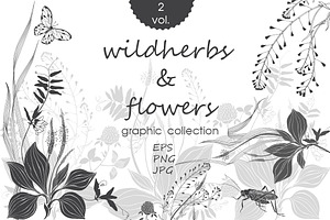 Wildherbs and flowers. Compositions., a Decorative Illustration by maritime_m