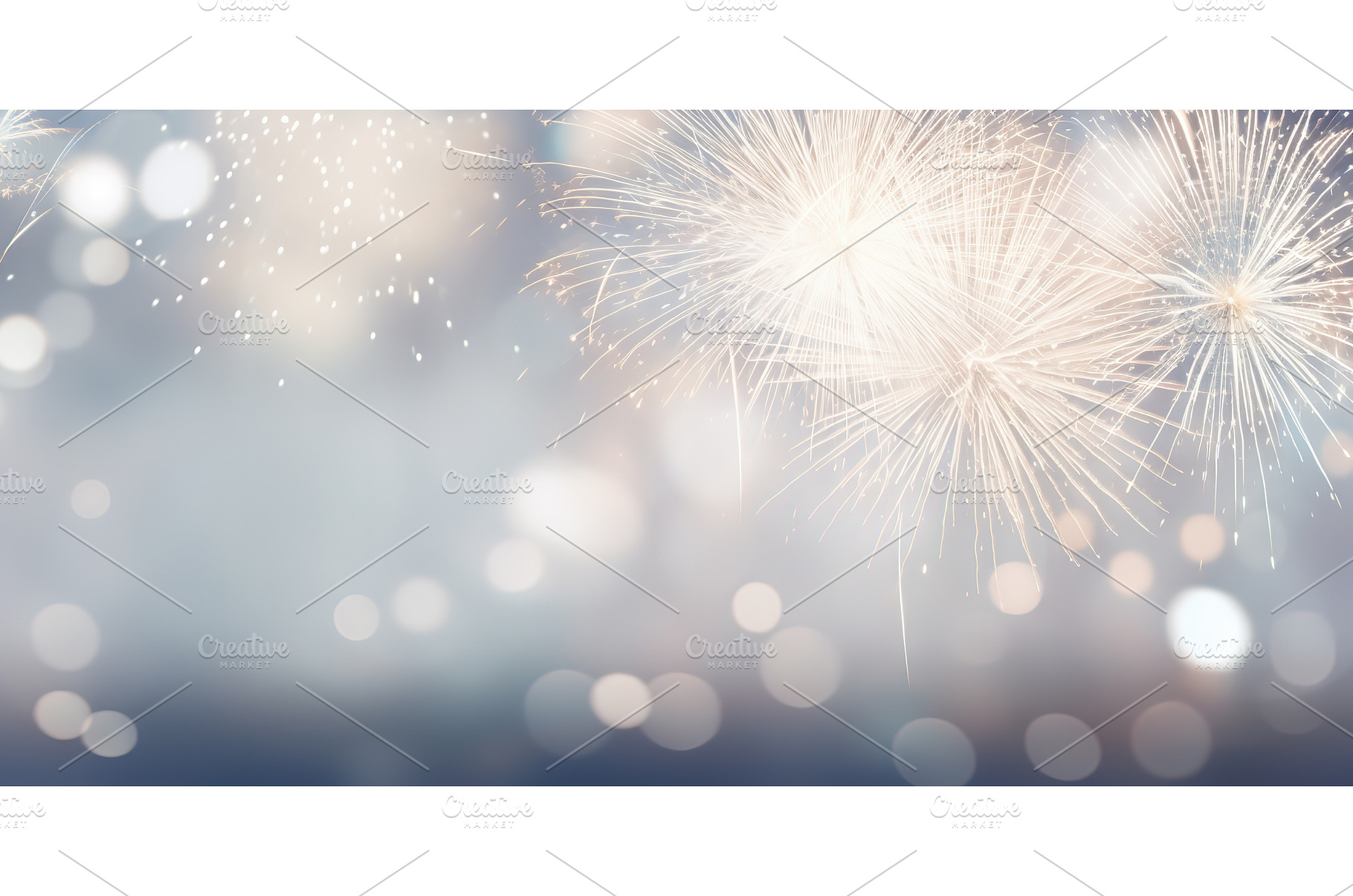 Silver and white fireworks on New, a Holiday Photo by ZinetroN