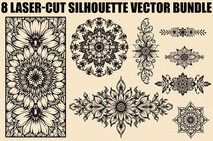 Elegant Flower Ornament Set