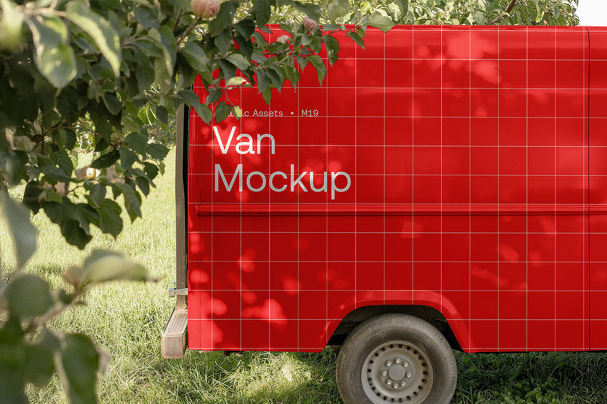 Vintage Van Mockup M19, an Advertising Mockup by Asketic (Photo 1 of 2)