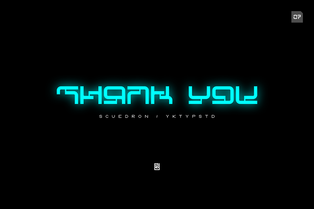 Scuedron - Modern Futuristic Font, a Symbol Font by Yktypstd (Photo 7 of 7)