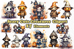 Scary Cute Creatures Clipart