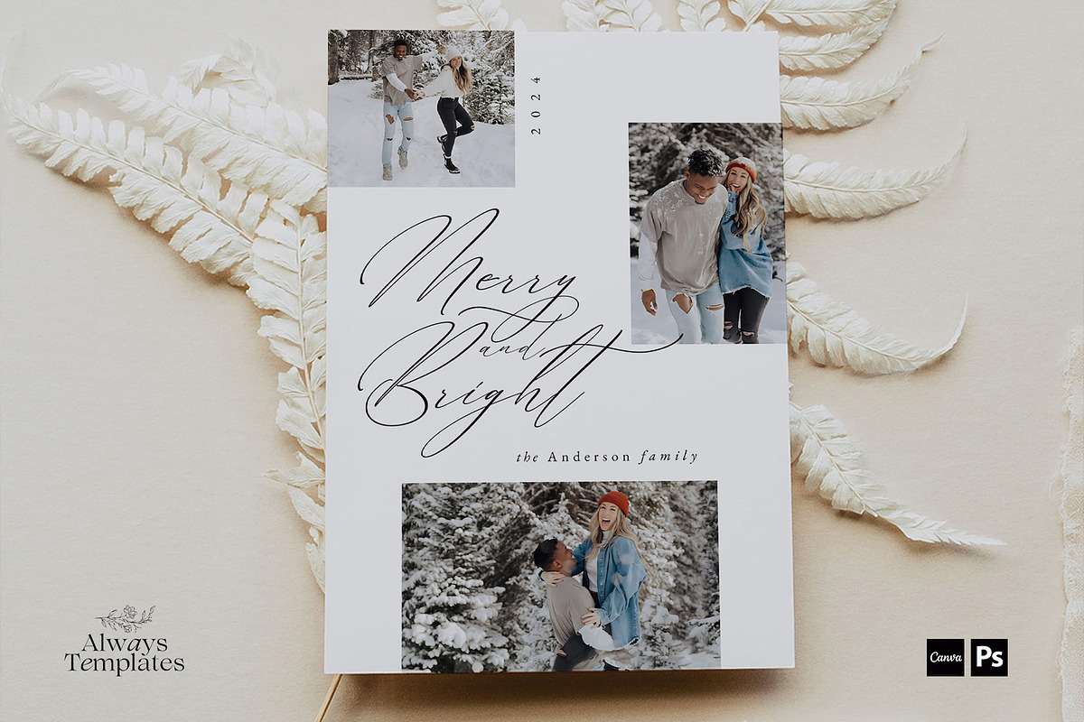 Christmas Card Template CC215, a Card Template by Always Templates (Photo 2 of 3)