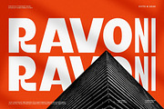 Ravoni || Modern Futuristic Display, a Sans Serif Font by Ermedia Studio (Thumbnail 1 of 10)