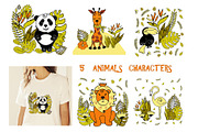 Animals Jungle clipart bundle, an Animal Illustration by WildStrawberry Magic (Thumbnail 4 of 8)