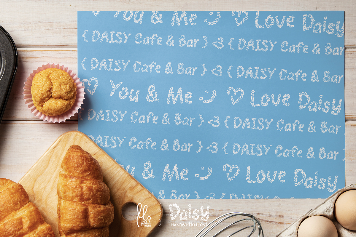 Daisy Handwritten Font, a Handwritten Font by Waris Studio (Photo 3 of 8)