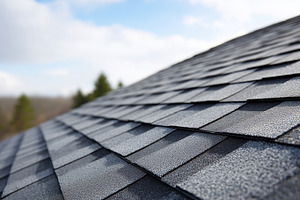 Black asphalt shingle roof., an Architecture Photo by MistyDay