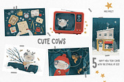 New Year Cows, an Animal Illustration by Noli Molly Store (Thumbnail 2 of 8)
