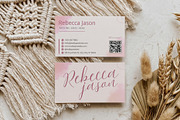 Feminine Business Card Canva Design, a Business Card Template by Arslan (Thumbnail 3 of 6)
