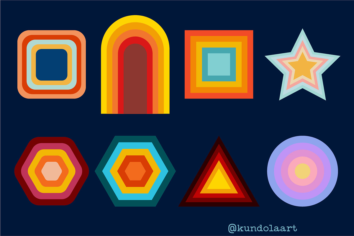 Retro sunset. SVG, PNG, a Shape Add-On by KundolaArt (Photo 3 of 9)