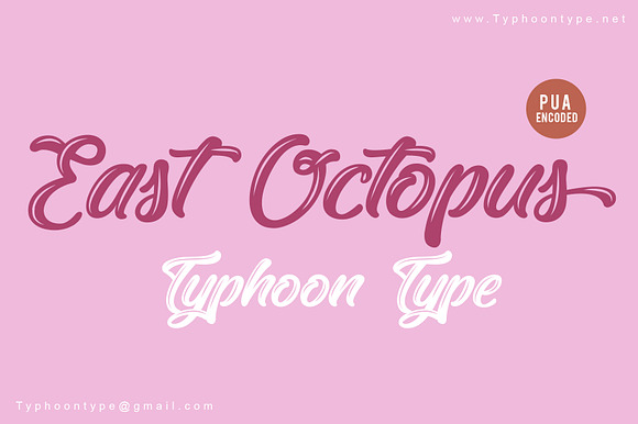 East Octopus font preview 3