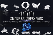 100 Photoshop Smoke Brushes + PNGs, a Brush Add-On by Creative Graphics (Thumbnail 5 of 8)