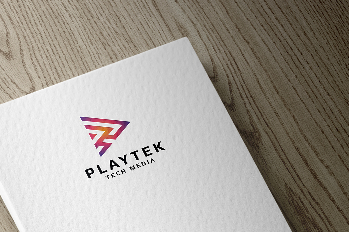 Playtek Media Play Logo, a Branding & Logo Template by Design_Planet (Photo 4 of 4)