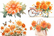 Dahlia Floral, a Seasonal Illustration by artsy-fartsy (Thumbnail 6 of 6)