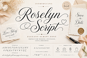 Roselyn Script Elegant Wedding font, a Script Font by RAHMAT (Thumbnail 4 of 7)