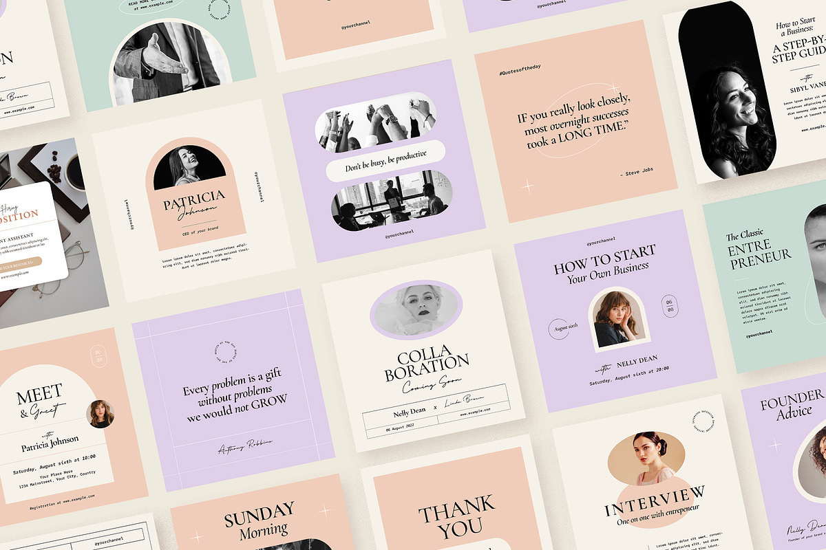 Entrepreneur Social Media Pack, a Social Media Template by Vynetta (Photo 2 of 16)