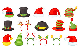 Cartoon Christmas Hats And Headbands