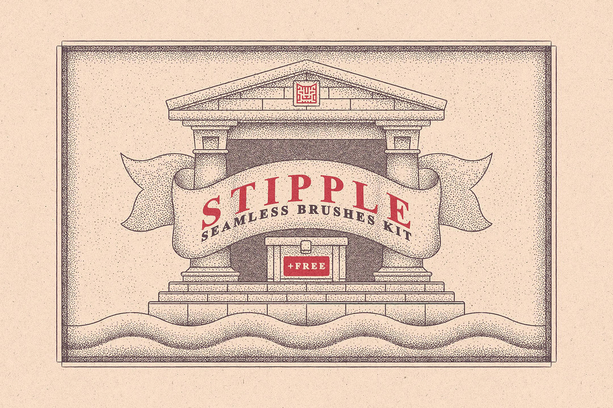 Stipple Seamless Brushes Kit, a Brush Add-On by 2DFUNS (Photo 1 of 2)