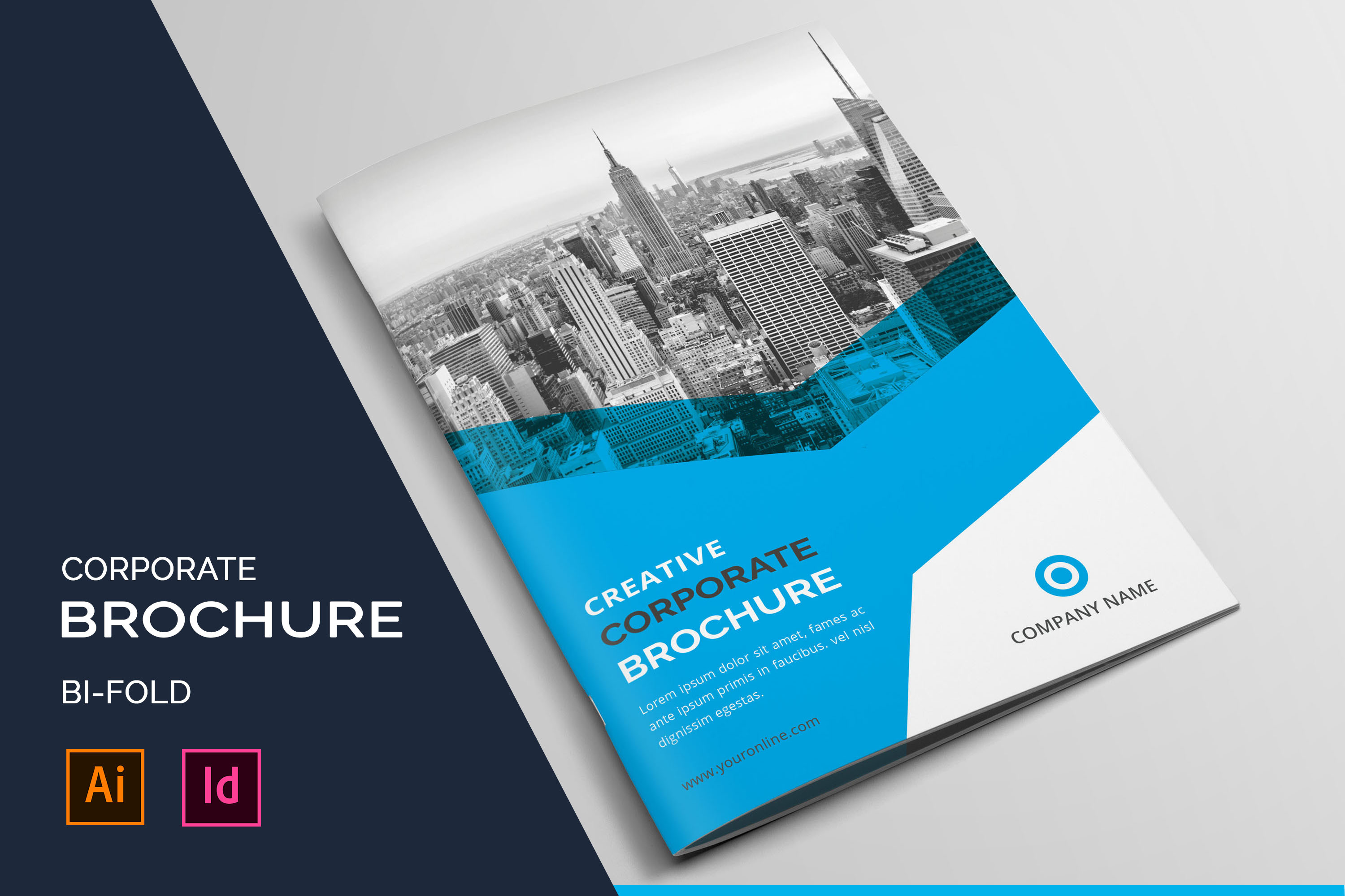 Corporate Bi-fold Brochure, a Brochure Template by design_pick