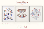 Sunny Winter: patterns & posters, a Decorative Illustration by Mona Ahmed (Thumbnail 3 of 10)