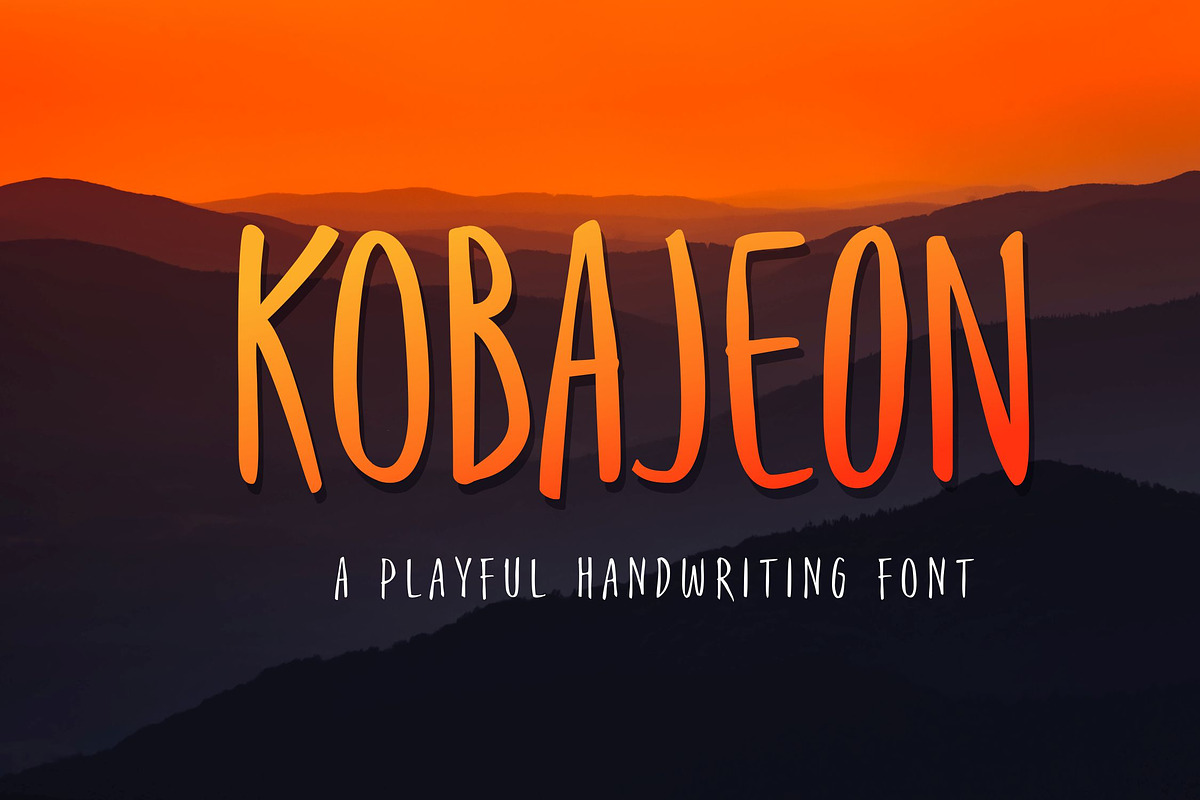 Kobajeon - Handwritten Font, a Script Font by dexsarharryfonts (Photo 1 of 8)