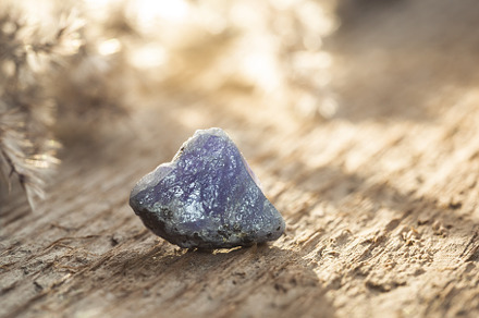 Uncut Blue and Violet Tanzanite, a Nature Photo by Andriana Syvanych