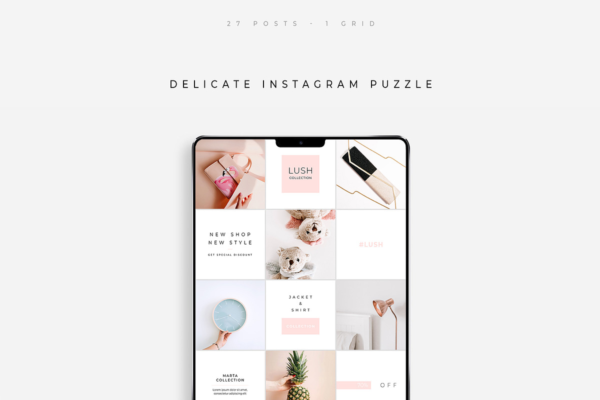 Delicate Instagram Puzzle, a Social Media Template by Swiss_cube (Photo 1 of 2)