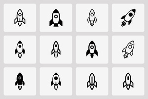 Rocket Minimal Line Art Vector Logo, a Branding & Logo Template by Vectorium Studio