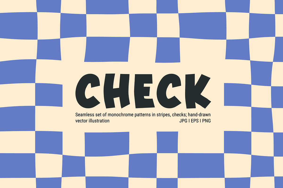 Seamless patterns checkered, striped, a Pattern Graphic by Maryia's Store (Photo 1 of 6)