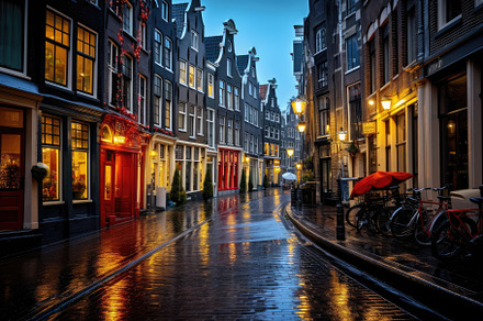 Amsterdam, Netherlands. Streets of t, a Photo by Iftikhar Alam