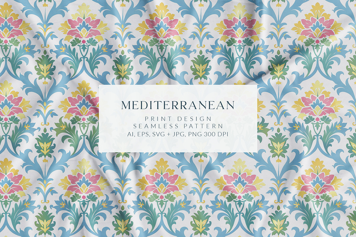Antique Vintage Mediterranean 2, a Pattern Graphic by Olya Creative (Photo 1 of 14)