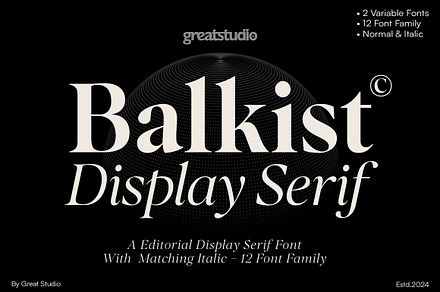 Balkist - 12 Font Family, a Serif Font by Mulkan Nazir