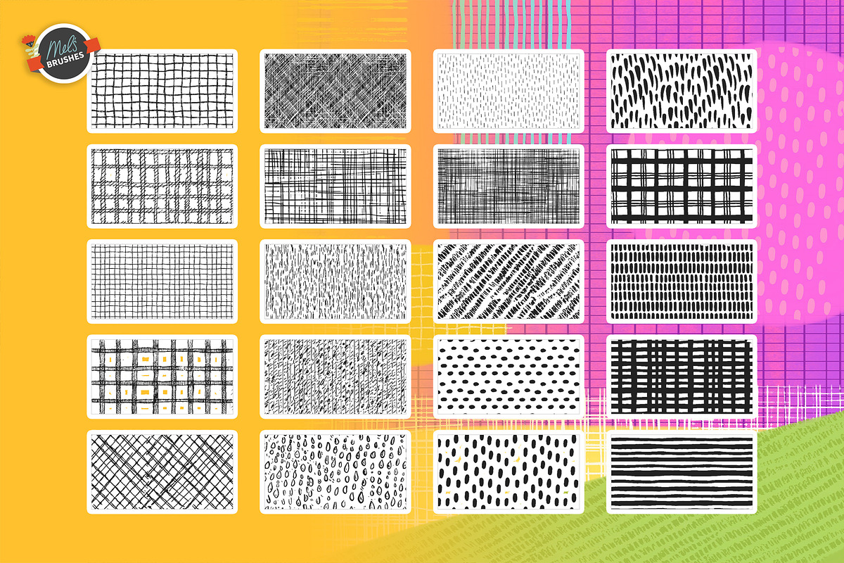 Lazy Lines Procreate Texture Pack, a Brush Add-On by Mels Brushes (Photo 5 of 9)