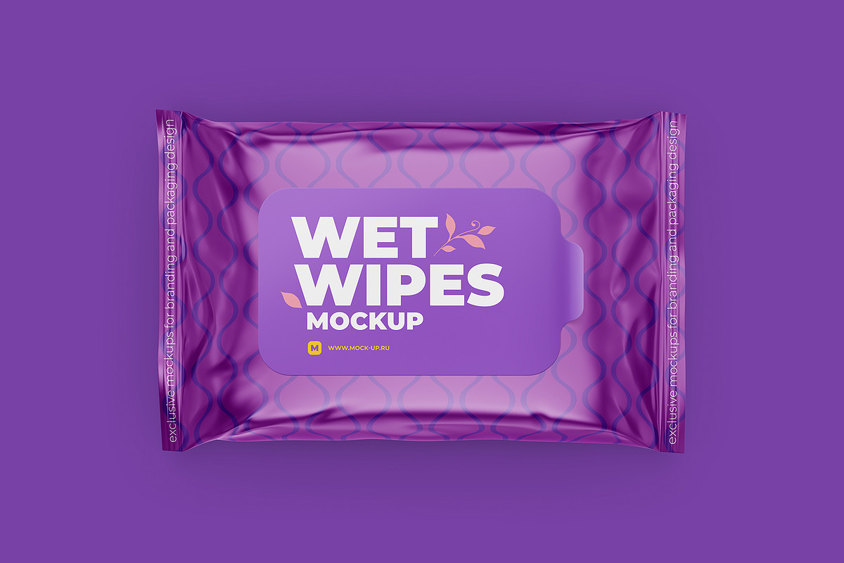 Wet wipes mockup. Top view, a Packaging Mockup by easymock (Photo 5 of 7)