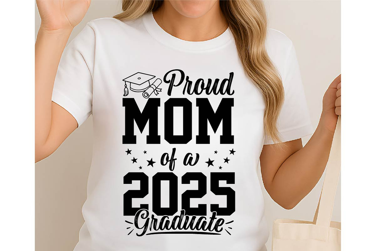 Proud Mom Graduate 2025 Svg, an Object Graphic by Digi_Design_World (Photo 1 of 7)