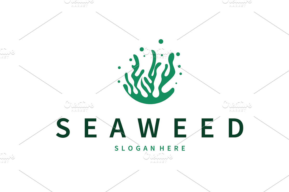 Aquarium logo seaweed underwater, a Branding & Logo Template by Maylianaw28