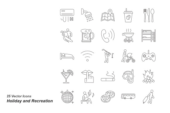 Holiday And Recreation Outlines