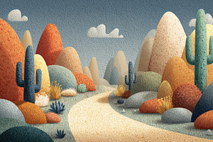 Whimsical Child Cartoon Landscape, an Illustration by Virgo Studio