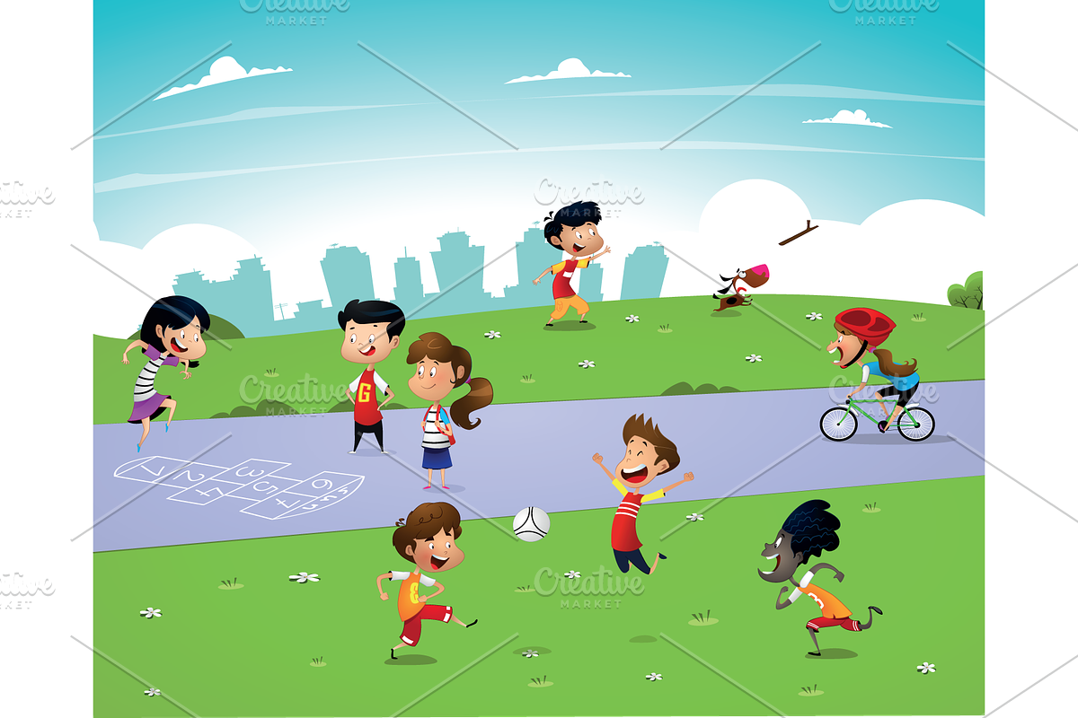 Playing kids, a Person Illustration by mihail.ridkous